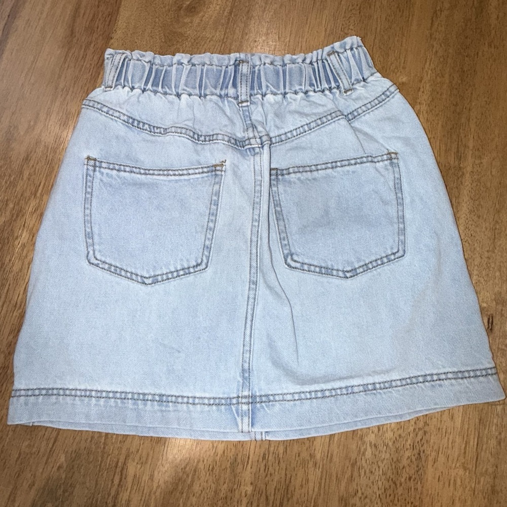 Altar's State High Waist Denim‎ Mini Skirt Small Light Wash Western Boho Short - Picture 6 of 10
